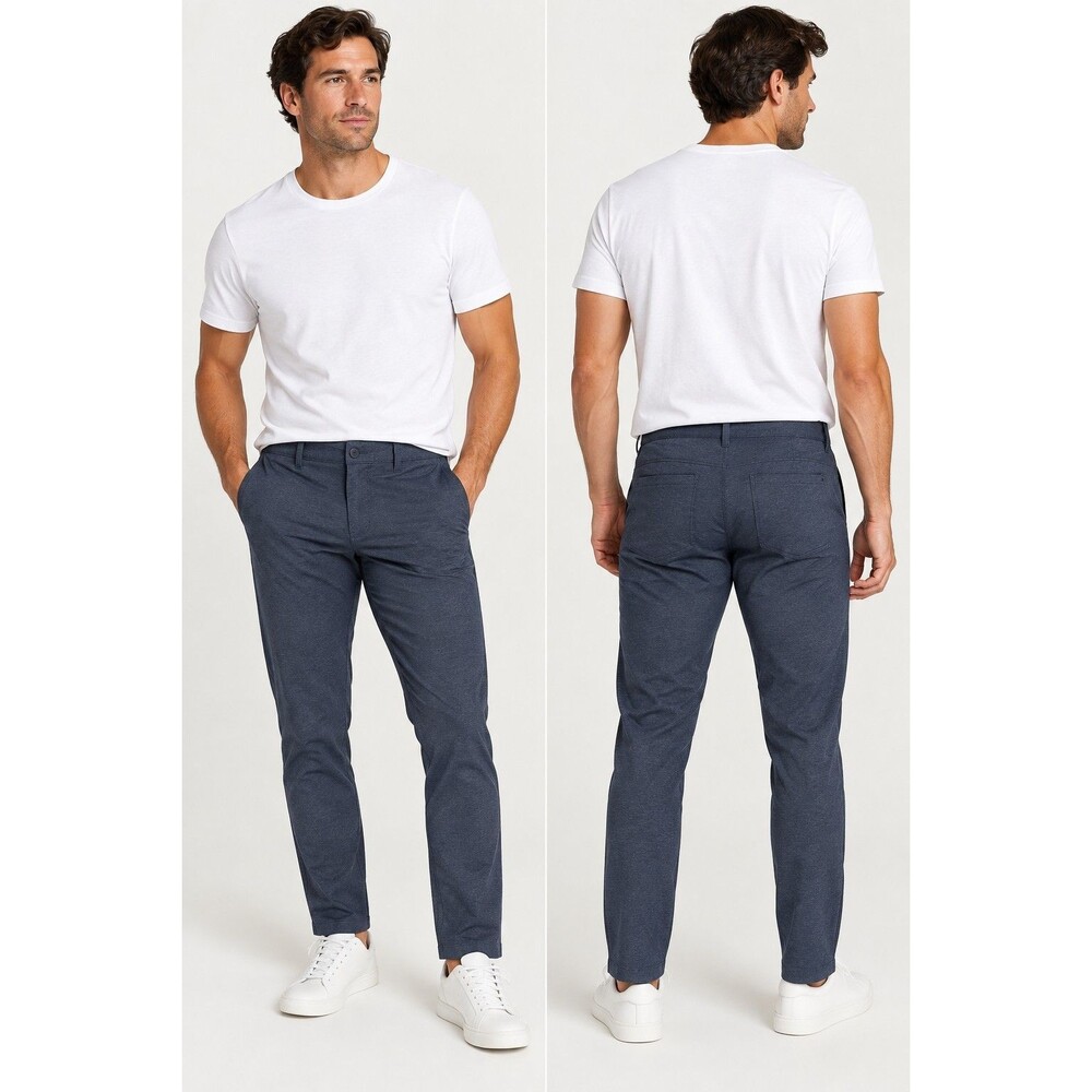 Lululemon ABC Pants Slim Fit Tech Canvas Trouser M5A92S Heathered Navy 30x29